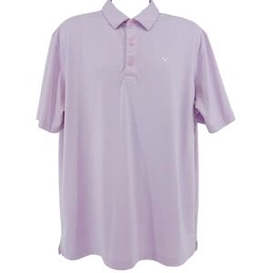 Callaway Golf Polo Men's XL Lilac Purple Stripe Opti-Dri Performance